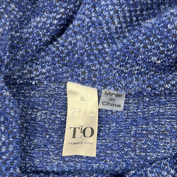 Thomas & Olivia Cowlneck Sweater with Asymmetric Hem - Picture 8 of 9